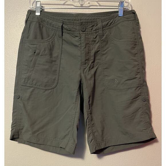 The North Face Horizon Shorts Style CFT7 Roll Up Cuffs Green Women’s Size 4 - Picture 1 of 13